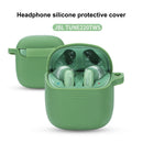 Wireless Earphones Pure Color Silicone Anti-fall Protective Case For JBL TUNE 220TWS(Wine Red)