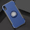 Magnetic 360 Degrees Rotation Ring Armor Protective Case for iPhone XR(Blue)