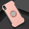 Magnetic 360 Degrees Rotation Ring Armor Protective Case for iPhone XR(Rose Gold)