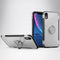 Magnetic 360 Degrees Rotation Ring Armor Protective Case for iPhone XR(Silver)