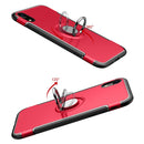 Magnetic 360 Degrees Rotation Ring Armor Protective Case for iPhone XR(Red)