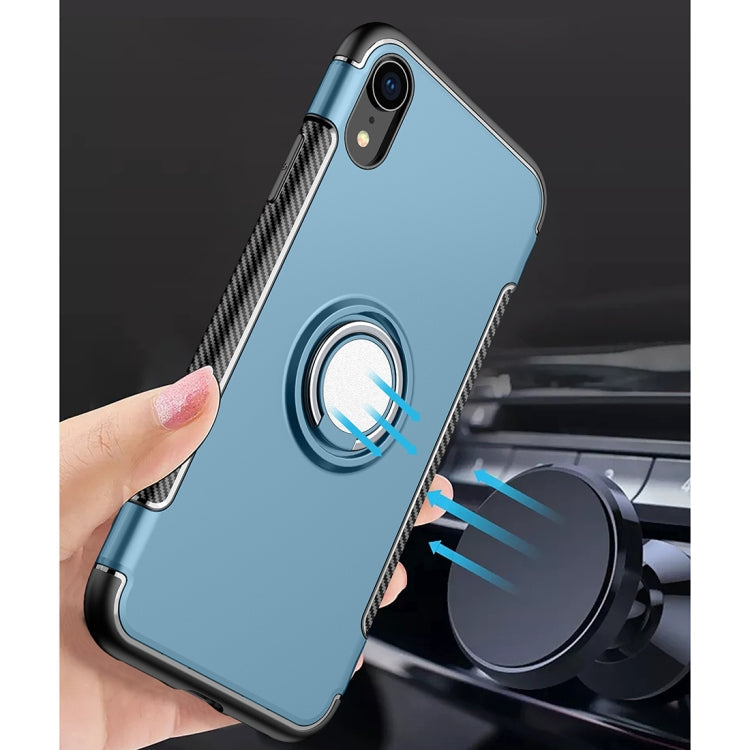 Magnetic 360 Degrees Rotation Ring Armor Protective Case for iPhone XR(Black)