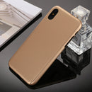 360 Degrees Full Coverage Detachable PC Case with Tempered Glass Film for iPhone XS (Gold)