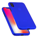 360 Degrees Full Coverage Detachable PC Case with Tempered Glass Film for iPhone XS (Blue)