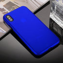 360 Degrees Full Coverage Detachable PC Case with Tempered Glass Film for iPhone XS (Blue)