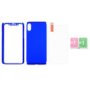 360 Degrees Full Coverage Detachable PC Case with Tempered Glass Film for iPhone XS (Blue)