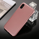 360 Degrees Full Coverage Detachable PC Case with Tempered Glass Film for iPhone XS (Rose Gold)