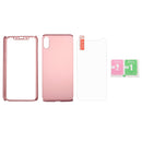 360 Degrees Full Coverage Detachable PC Case with Tempered Glass Film for iPhone XS (Rose Gold)