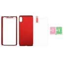 360 Degrees Full Coverage Detachable PC Case with Tempered Glass Film for iPhone XS (Red)