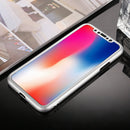 360 Degrees Full Coverage Detachable PC Case with Tempered Glass Film for iPhone XS (Silver)