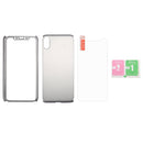 360 Degrees Full Coverage Detachable PC Case with Tempered Glass Film for iPhone XS (Silver)