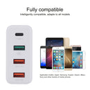 A3P 3A Max Output USB-C / Type-C + QC3.0 + Dual USB 4 Ports Wall Travel Charger, UK Plug