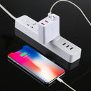 A3P 3A Max Output USB-C / Type-C + QC3.0 + Dual USB 4 Ports Wall Travel Charger, UK Plug
