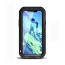 LOVE MEI Metal Dropproof + Shockproof + Dustproof Protective Case for iPhone X / XS (Black)