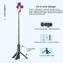 WK WT-P12 Folding Integrated Remote Control Live Broadcast Tripod Bluetooth Selfie Stick (Black)