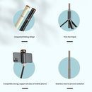 WK WT-P12 Folding Integrated Remote Control Live Broadcast Tripod Bluetooth Selfie Stick (Black)