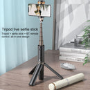 WK WT-P12 Folding Integrated Remote Control Live Broadcast Tripod Bluetooth Selfie Stick (White)