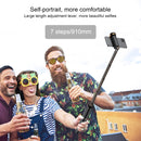 WK WT-P12 Folding Integrated Remote Control Live Broadcast Tripod Bluetooth Selfie Stick (Black)