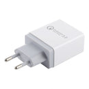 AR-QC-03 2.1A 3 USB Ports Quick Charger Travel Charger, EU Plug (Grey)
