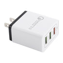 AR-QC-03 2.1A 3 USB Ports Quick Charger Travel Charger, US Plug(Black)