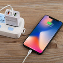 AR-QC-03 2.1A 3 USB Ports Quick Charger Travel Charger, US Plug(Black)