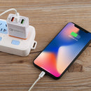 AR-QC-03 2.1A 3 USB Ports Quick Charger Travel Charger, US Plug (Orange)