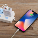 AR-QC-03 2.1A 3 USB Ports Quick Charger Travel Charger, US Plug (Grey)