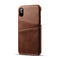 For iPhone X / XS Suteni Calf Texture Protective Case with Card Slots(Coffee)