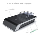 HQ-UD09 4 USB Ports Qi Standard Wireless Charger Phone Desktop Stand Holder, EU Plug