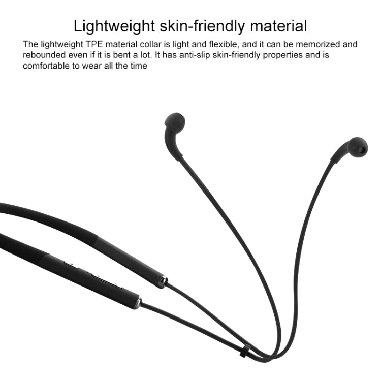Neck-mounted Air Conduction Bluetooth Earphone with Magnetic Buckle, Support Call Vibration & Hands-free Calling & Battery Display & Multi-point Connection(Black)
