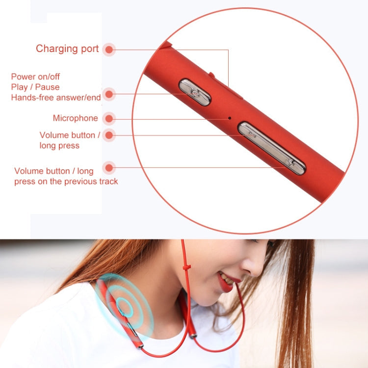 Neck-mounted Air Conduction Bluetooth Earphone with Magnetic Buckle, Support Call Vibration & Hands-free Calling & Battery Display & Multi-point Connection(Black)