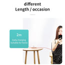 JOYROOM S-M411 Sharp Series 3A 8 Pin Interface Charging + Transmission Nylon Braided Data Cable with Drop-shaped Indicator Light, Cable Length: 2m (Black)