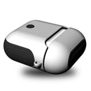 Frosted Rubber Paint + PC Bluetooth Earphones Case Anti-lost Storage Bag for Apple AirPods 1/2(White)