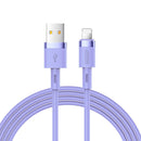 JOYROOM S-1224N2 1.2m 2.4A USB to 8 Pin Silicone Data Sync Charge Cable for iPhone, iPad(Purple)