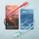JOYROOM S-1224N2 1.2m 2.4A USB to 8 Pin Silicone Data Sync Charge Cable for iPhone, iPad(Purple)