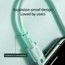 JOYROOM S-1224N2 1.2m 2.4A USB to 8 Pin Silicone Data Sync Charge Cable for iPhone, iPad(Purple)