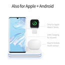 Z5 QI Vertical Magnetic Wireless Charger for Mobile Phones & Apple Watches & AirPods / Xiaomi Redmi AirDots, with Touch Ring Light (Black)