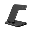 Z5 QI Vertical Magnetic Wireless Charger for Mobile Phones & Apple Watches & AirPods / Xiaomi Redmi AirDots, with Touch Ring Light (Black)