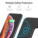 Z5 QI Vertical Magnetic Wireless Charger for Mobile Phones & Apple Watches & AirPods / Xiaomi Redmi AirDots, with Touch Ring Light (Black)