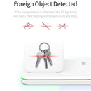 Z5 QI Vertical Magnetic Wireless Charger for Mobile Phones & Apple Watches & AirPods / Xiaomi Redmi AirDots, with Touch Ring Light (White)