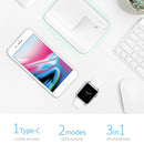 Z5 QI Vertical Magnetic Wireless Charger for Mobile Phones & Apple Watches & AirPods / Xiaomi Redmi AirDots, with Touch Ring Light (White)