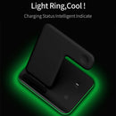 Z5 QI Vertical Magnetic Wireless Charger for Mobile Phones & Apple Watches & AirPods / Xiaomi Redmi AirDots, with Touch Ring Light (White)