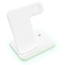 Z5 QI Vertical Magnetic Wireless Charger for Mobile Phones & Apple Watches & AirPods / Xiaomi Redmi AirDots, with Touch Ring Light (White)
