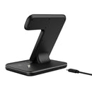 Z5 QI Vertical Magnetic Wireless Charger for Mobile Phones & Apple Watches & AirPods / Xiaomi Redmi AirDots, with Touch Ring Light (White)