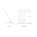 Z5 QI Vertical Magnetic Wireless Charger for Mobile Phones & Apple Watches & AirPods / Xiaomi Redmi AirDots, with Touch Ring Light (White)