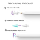 4 PCS Non-slip Mute Wear-resistant Nib Cover for Apple Pencil 1 / 2 (Mint Green)