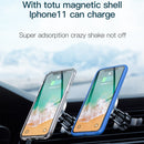 TOTU CACW-049 Rhinoceros Series Magsafe Car Air Outlet Vent Mount Clamp Holder 15W Fast Charging Qi Magnetic Wireless Charger For iPhone 12 Series(Black)