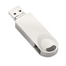 S29 3 in 1 64GB Micro USB 3.0 + USB-C / Type-C + 8 Pin Interface Metal Twister Flash Disk(Silver)