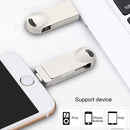 S29 3 in 1 64GB Micro USB 3.0 + USB-C / Type-C + 8 Pin Interface Metal Twister Flash Disk(Silver)