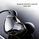 POLVCDG D6T 3.5mm Interface Double Moving Circle In Ear Wired Stereo Earphone for Xiaomi / OPPO / Huawei / Vivo,Upgraded Tuning Version(Black)